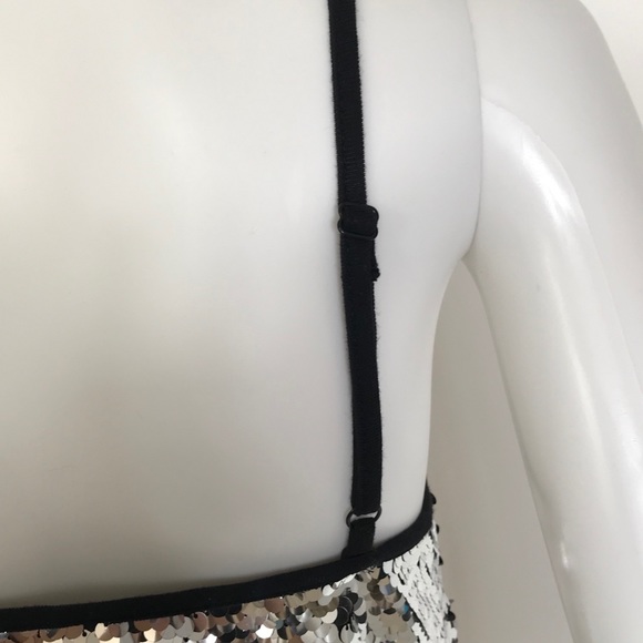 Sequin dress Avec M silver black sequin cocktail dress - Picture 5 of 10